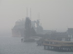SX03449 Oil tanker moored in mist.jpg